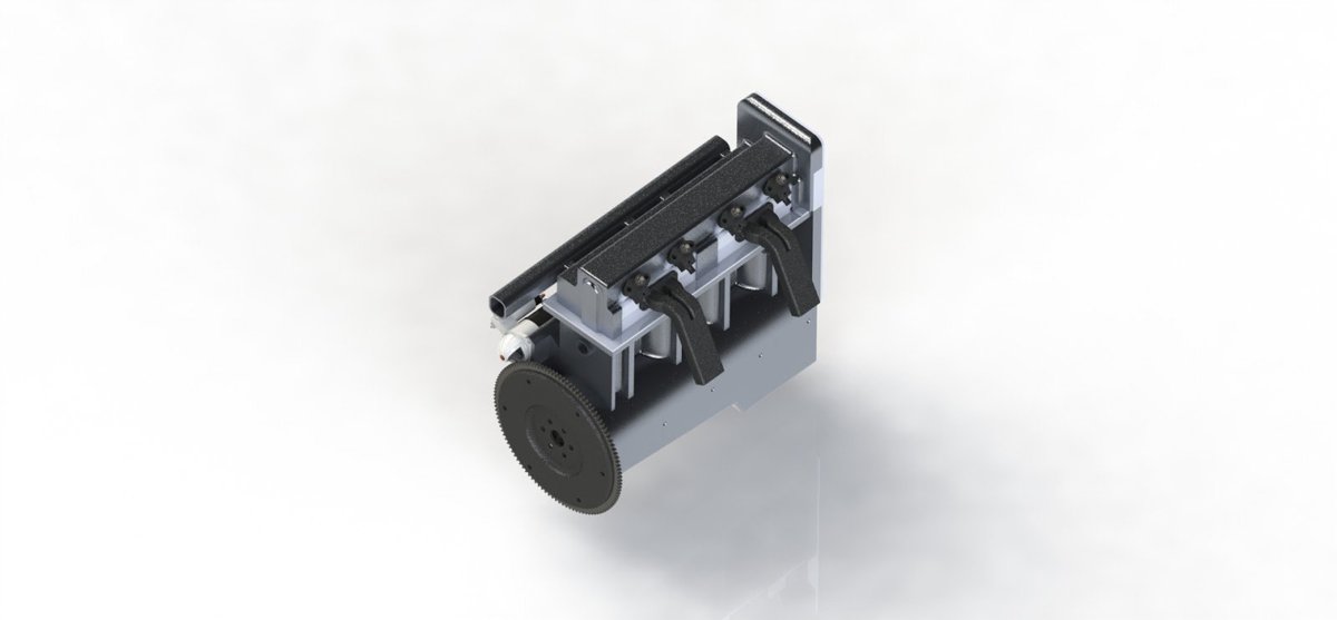 Inline-4 engine CAD assembly
